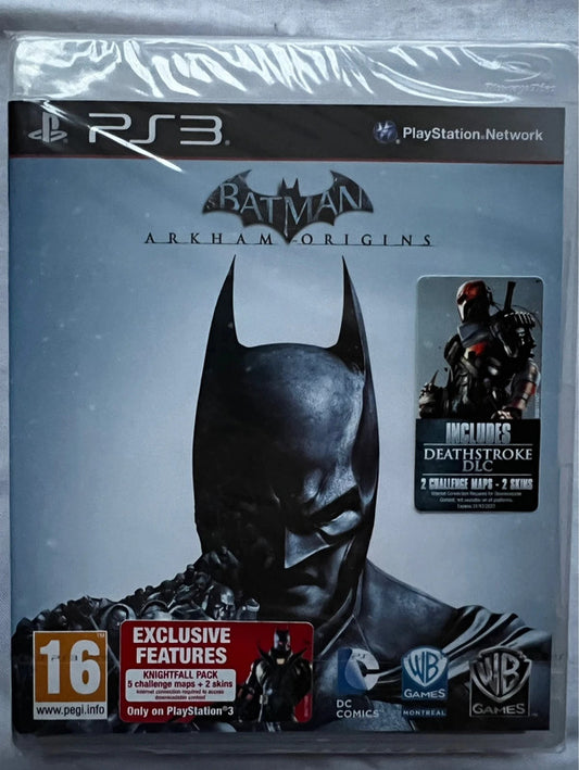 Playstation 3 Batman Arkham Origins (PS3) New & Factory Sealed Including Deathstroke DLC