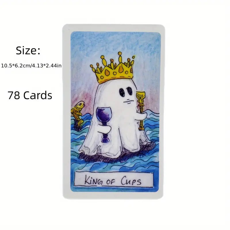 Cute & Spooky Illustrated Ghost Tarot Cards