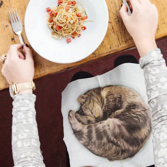 Cute Cat Themed Printed Napkins