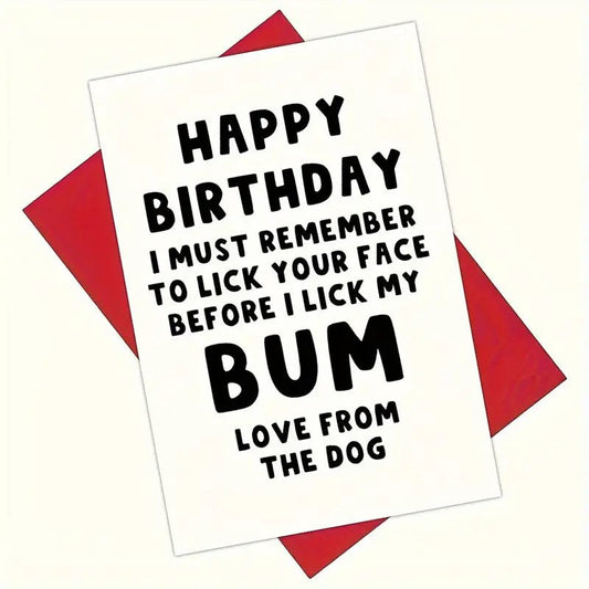 Happy Birthday Wishes From The Dog Greeting Card