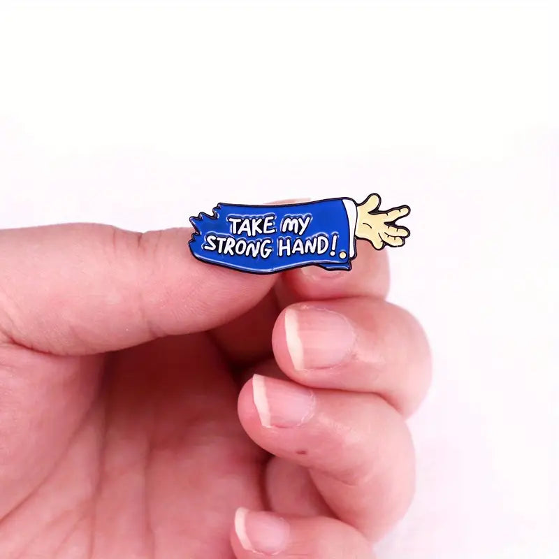Take my strong hand! Scary Movie Pin Badge
